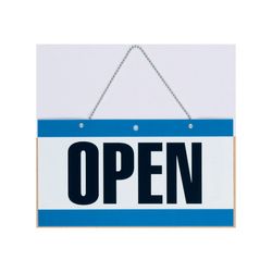 Sign Open/Closed With Chain 75x100mm